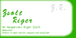 zsolt riger business card